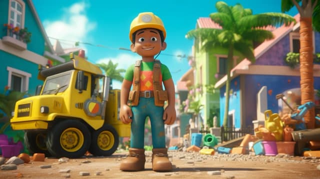 Anthony ramos w filmie bob the builder razem z mattel i jennifer lopez