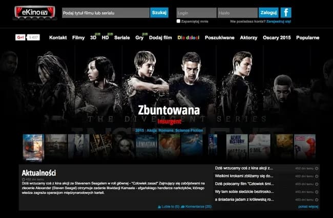 Ekino.pl - recenzja serwisu VOD. Czy warto się zarejestrować?